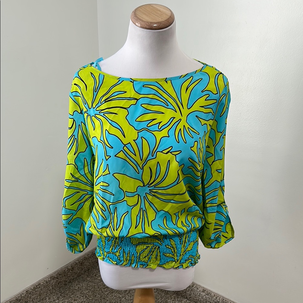Micheal Kors Tropical Print Blouse